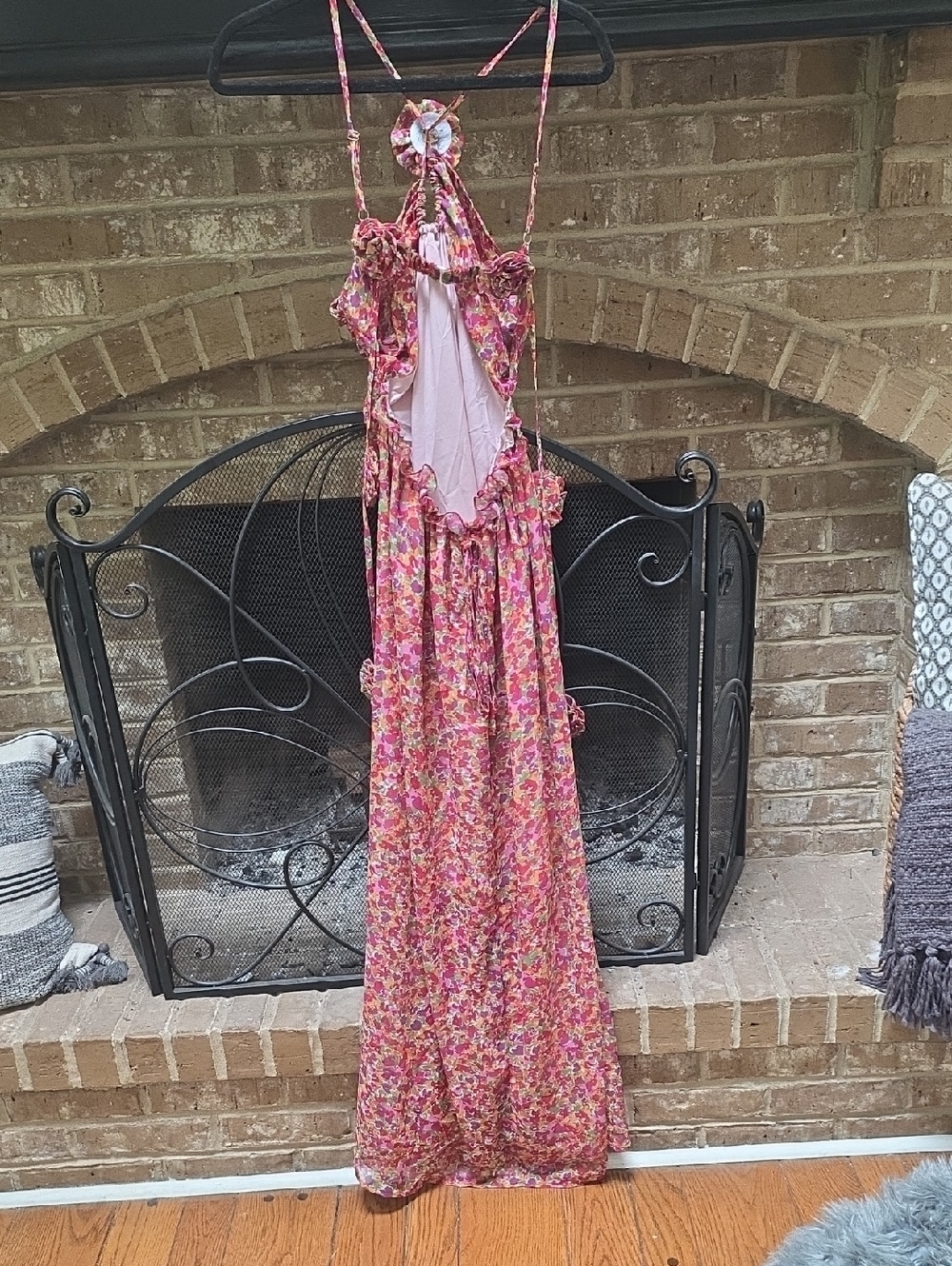 Commense Pink Multi Floral Print Dress - Picture 3 of 5